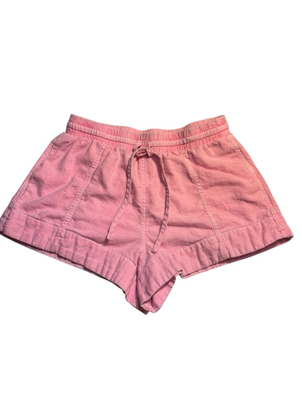 Universal Thread Shorts XS Pink Linen Rayon Elastic Waist Drawstring Casual